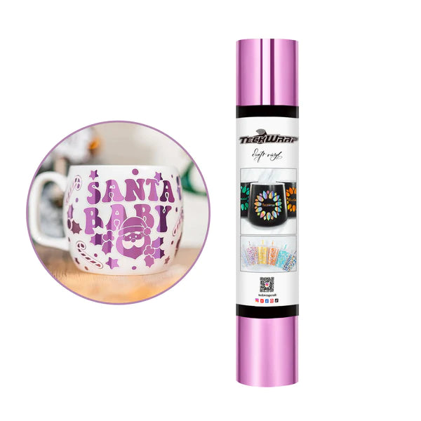 Bubble Free Mirror Chrome Adhesive Vinyl - PURPLE PINK