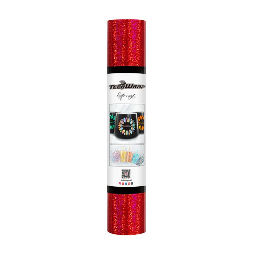 Holographic Sparkle Adhesive Vinyl - RED