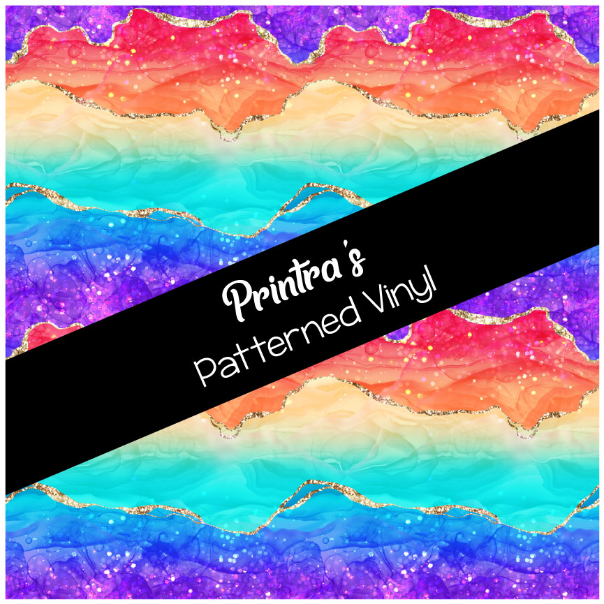 Rainbow Glitter Agate #03 Patterned Vinyl