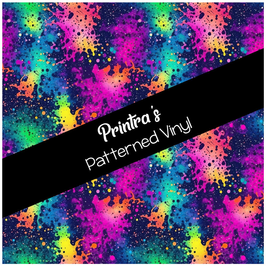 Rainbow Galaxy Paint Patterned Vinyl