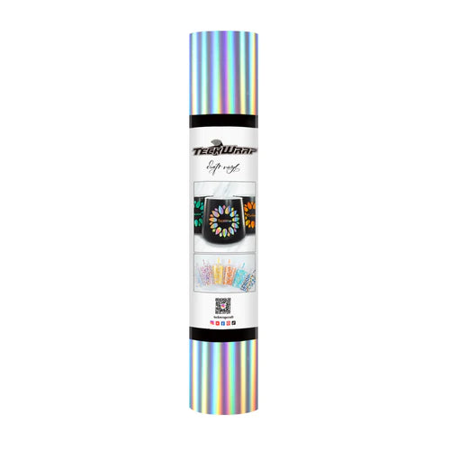 Holographic Glossy Adhesive Vinyl - SILVER