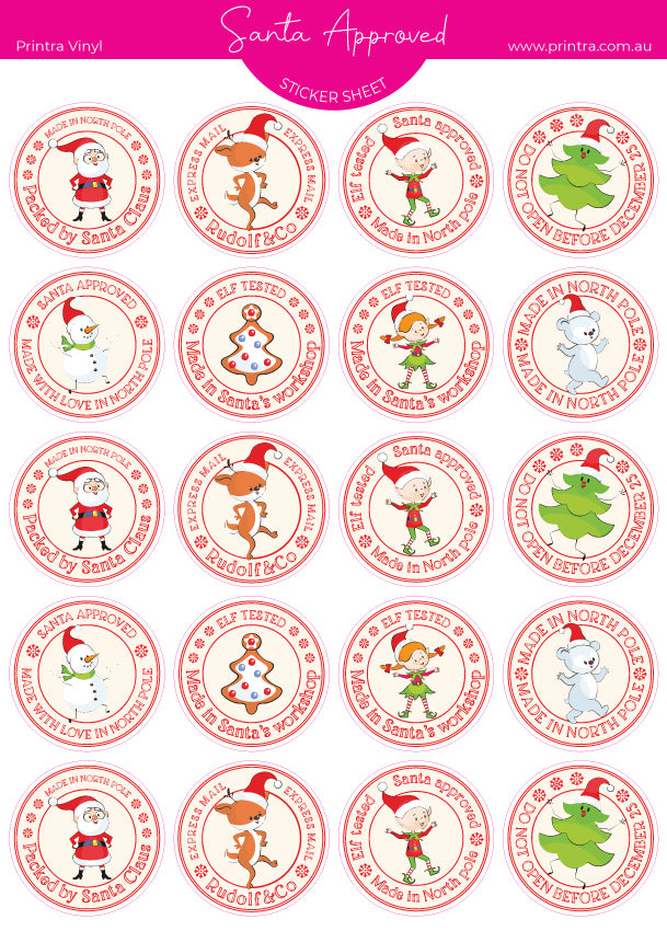 Santa Approved Sticker Sheet