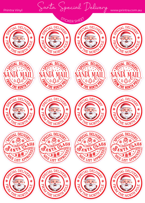 Santa Special Delivery Sticker Sheet