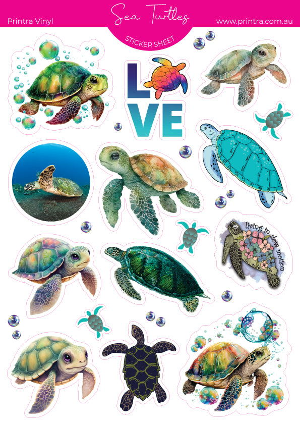 Sea Turtles Sticker Sheet