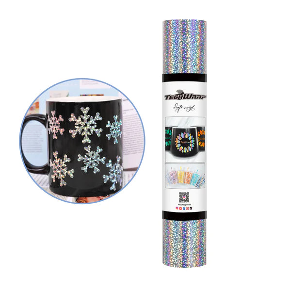 Holographic Sparkle Adhesive Vinyl - SILVER