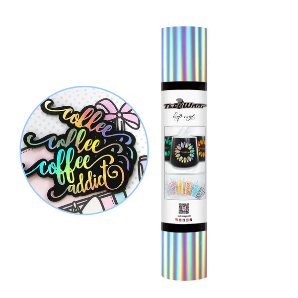 Holographic Glossy Adhesive Vinyl - SILVER