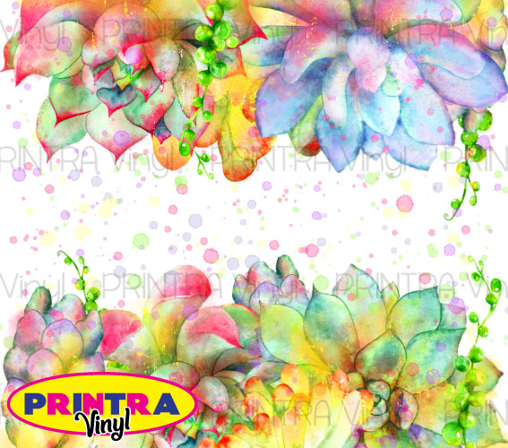 Succulent Splatter Tumbler Wrap (TW04)