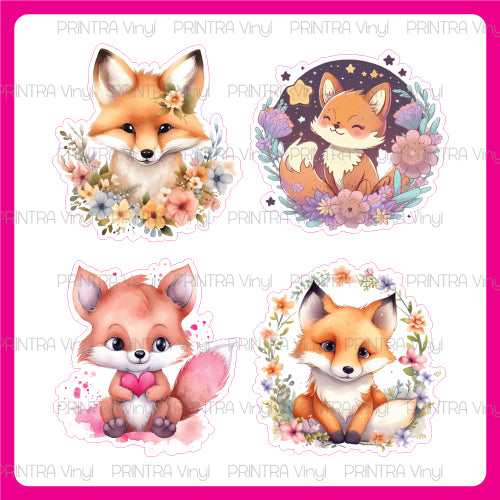 Sweet Foxes Sticker Sheet