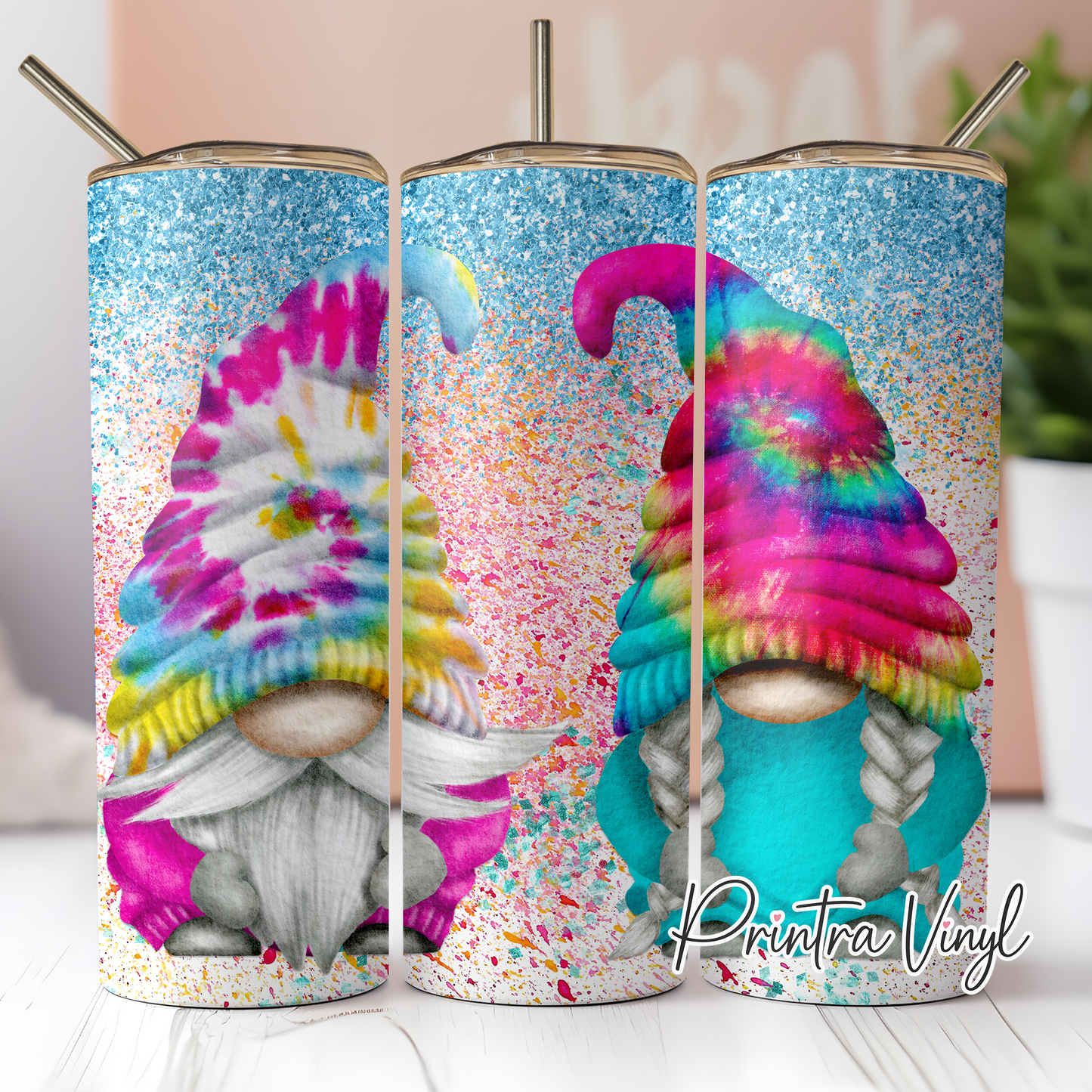 Gnomes 06 Tie Dye Tumbler Wrap (TW113)