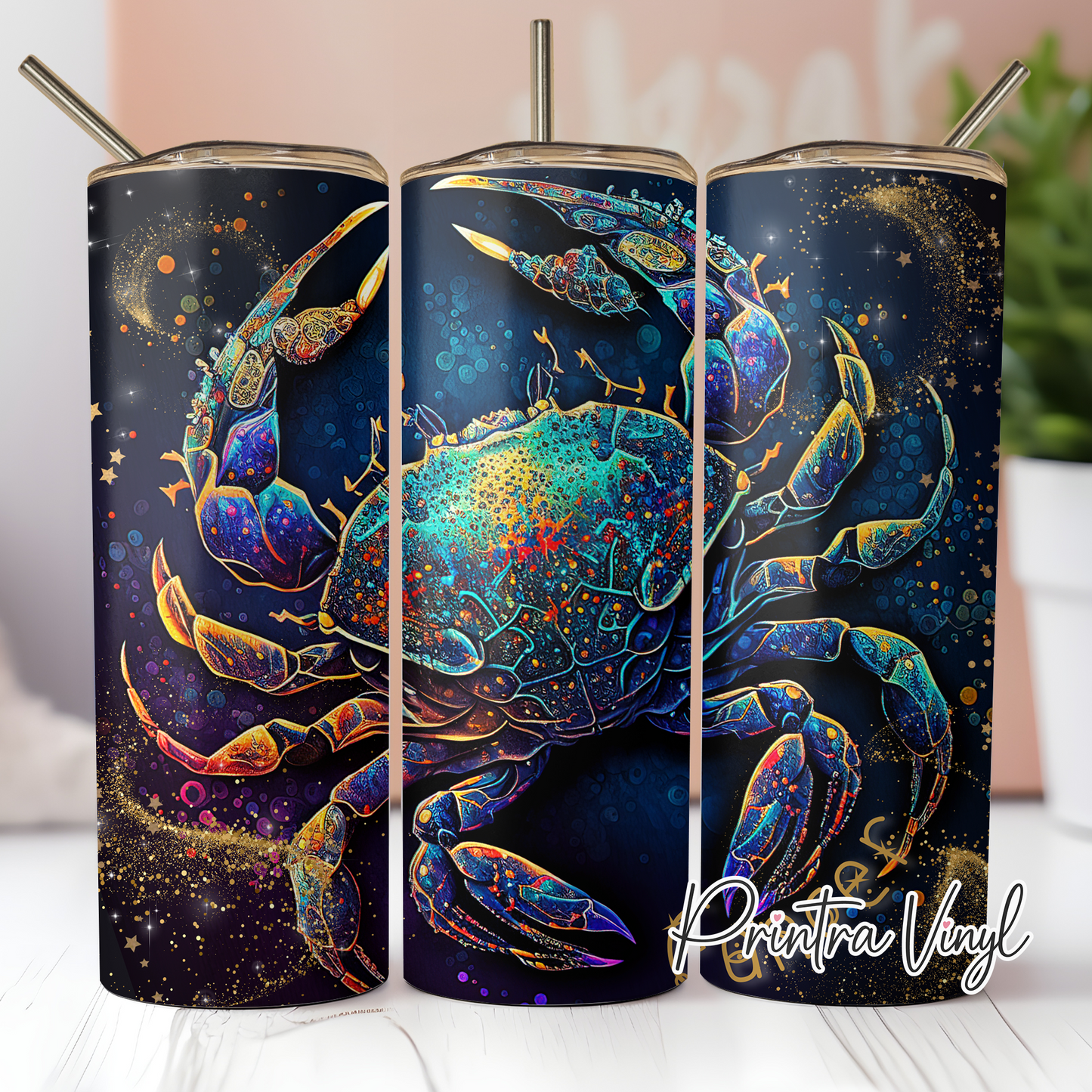 Zodiac Ink Cancer Tumbler Wrap (TW98)