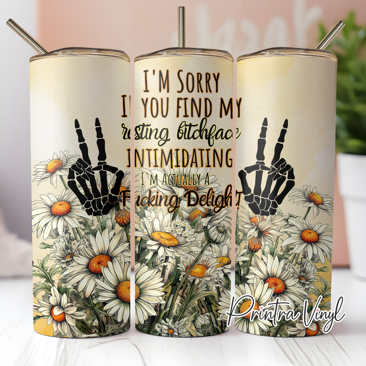 Sassy Daisies 01 Tumbler Wrap (TW234)
