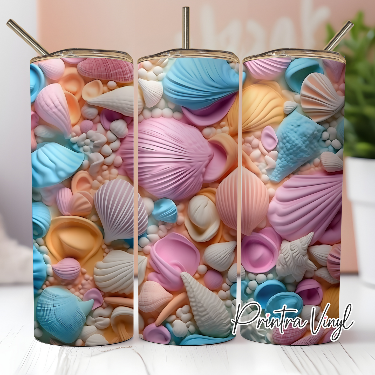 3D Seashells 01 Tumbler Wrap (TW206)