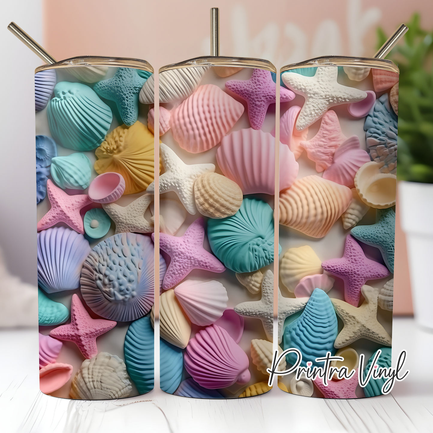 3D Seashells 02 Tumbler Wrap (TW207)