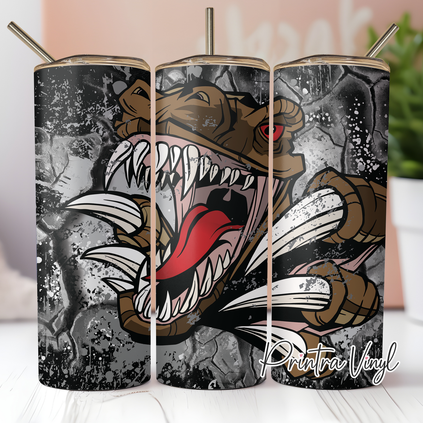 Scary Dinosaur 02 Tumbler Wrap (TW24)