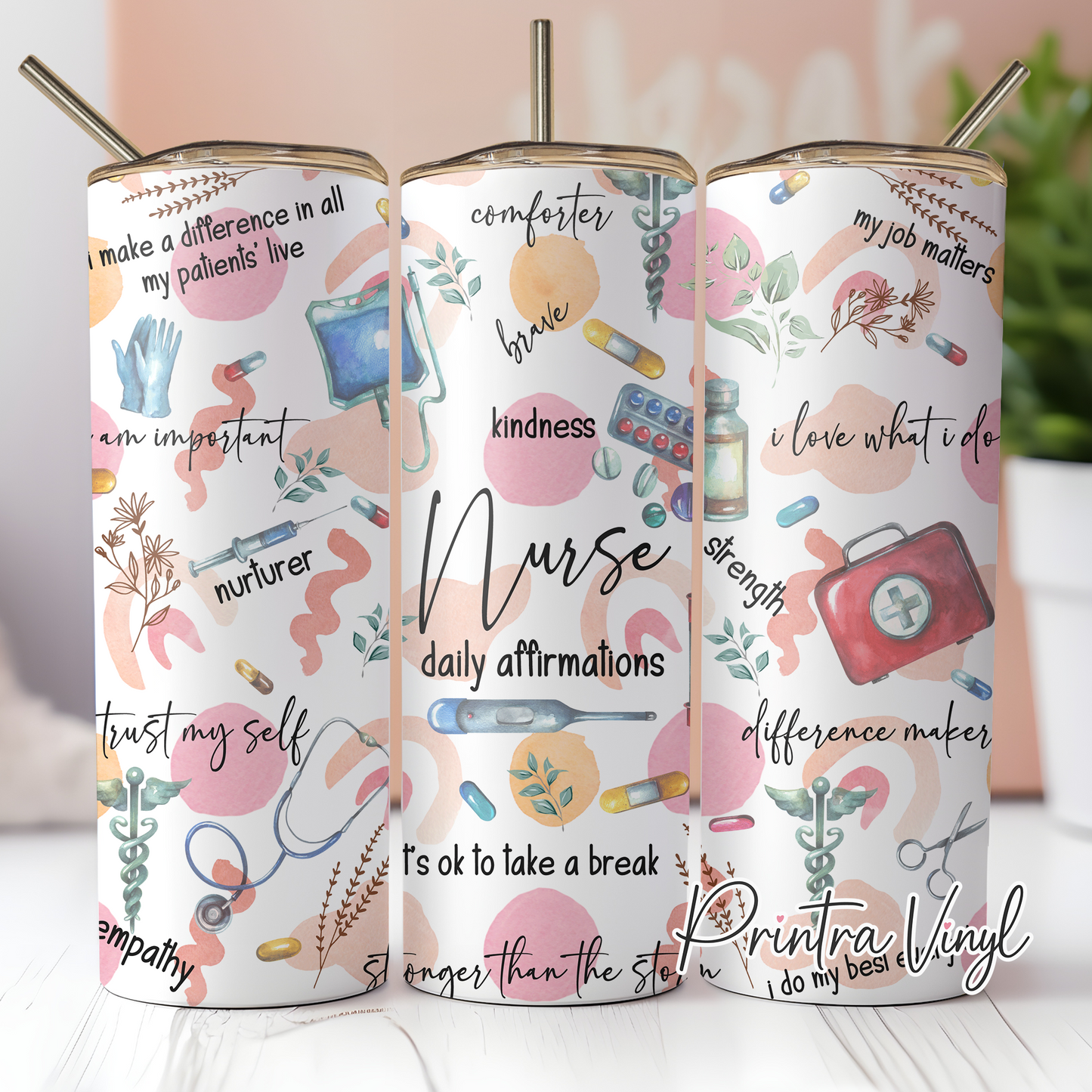 Nurse Affirmations Tumbler Wrap (TW271)
