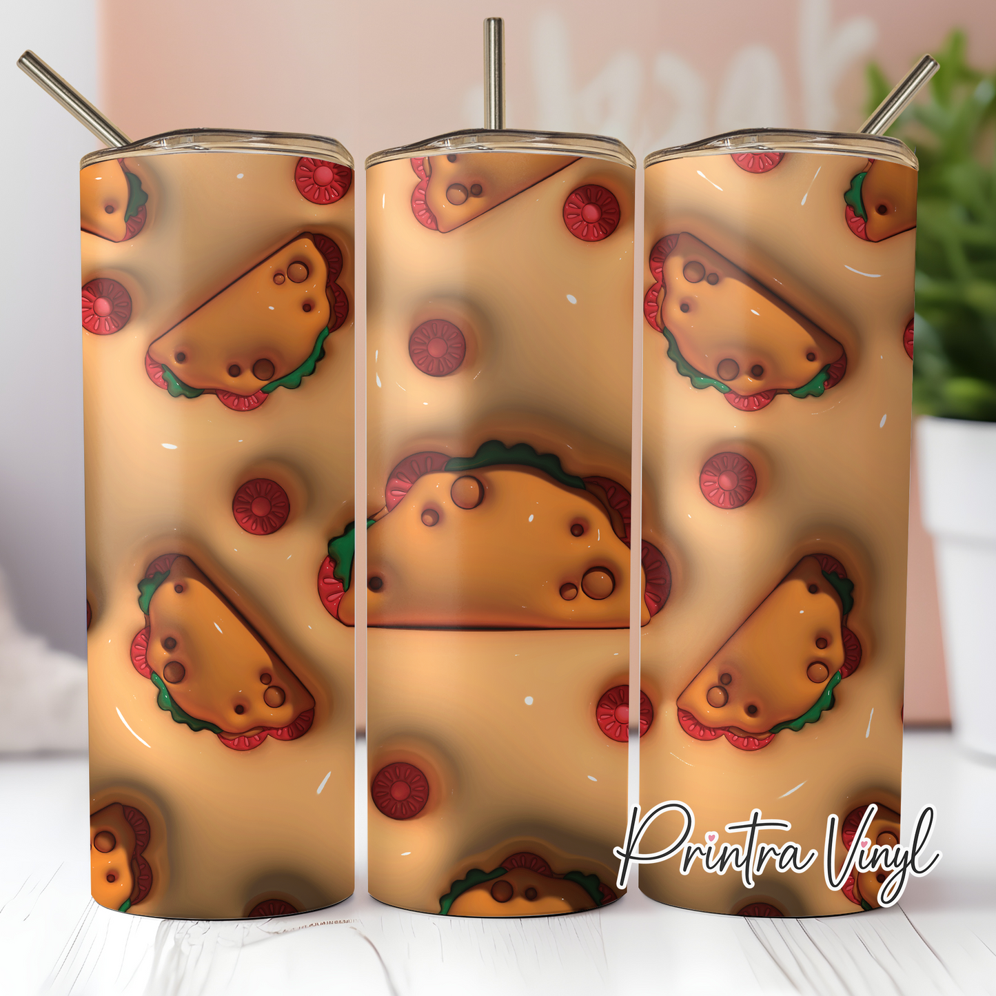 3D Puff Tacos Tumbler Wrap (TW218)