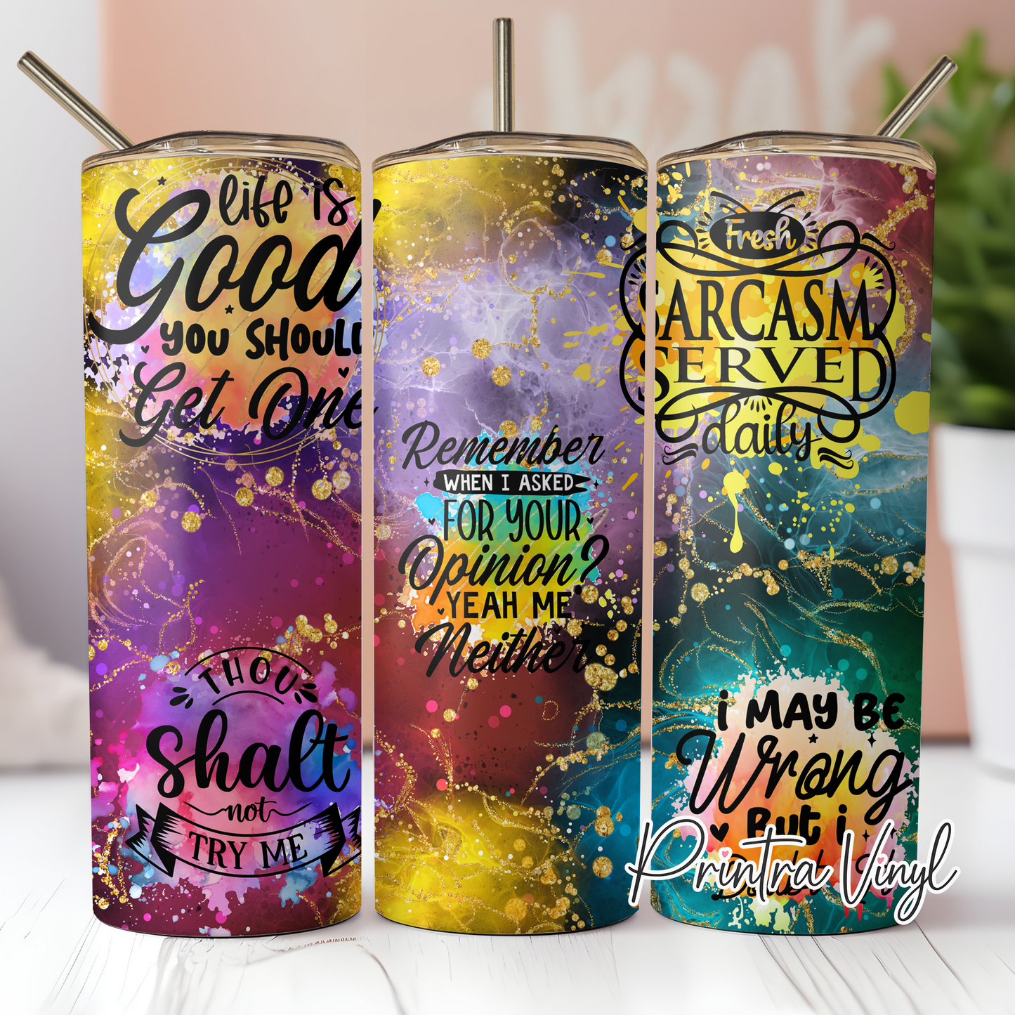 Colourful Quotes 01 Tumbler Wrap (TW260)