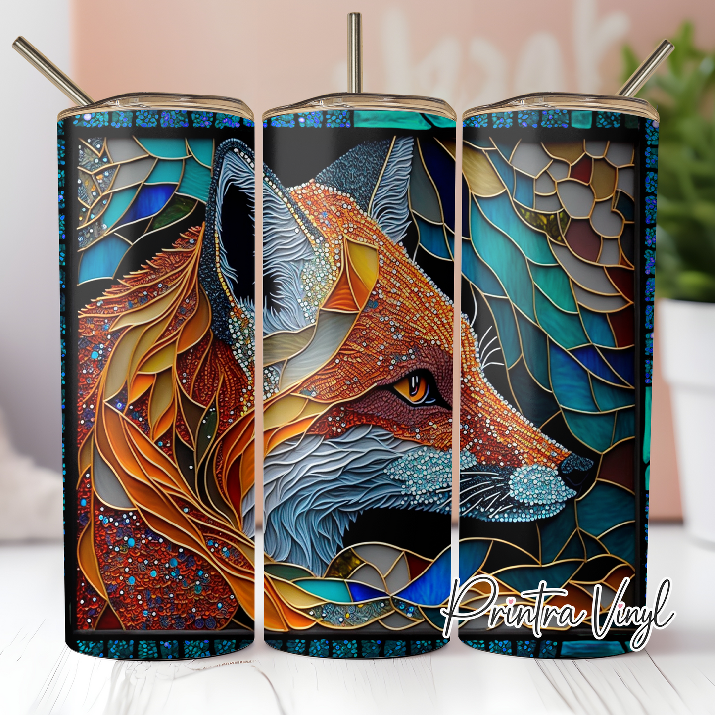 Glass Fox Tumbler Wrap (TW152)