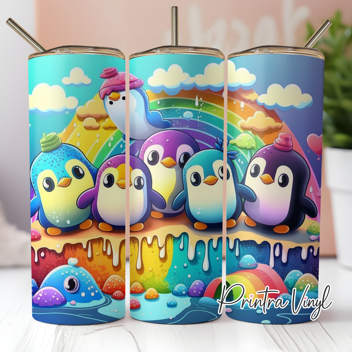 Cheery Penguins Tumbler Wrap (TW175)