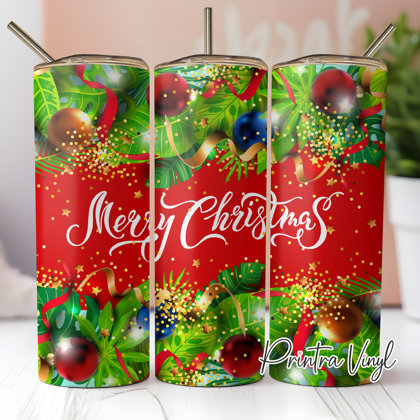 Tropical Christmas Tumbler Wrap (TW294)