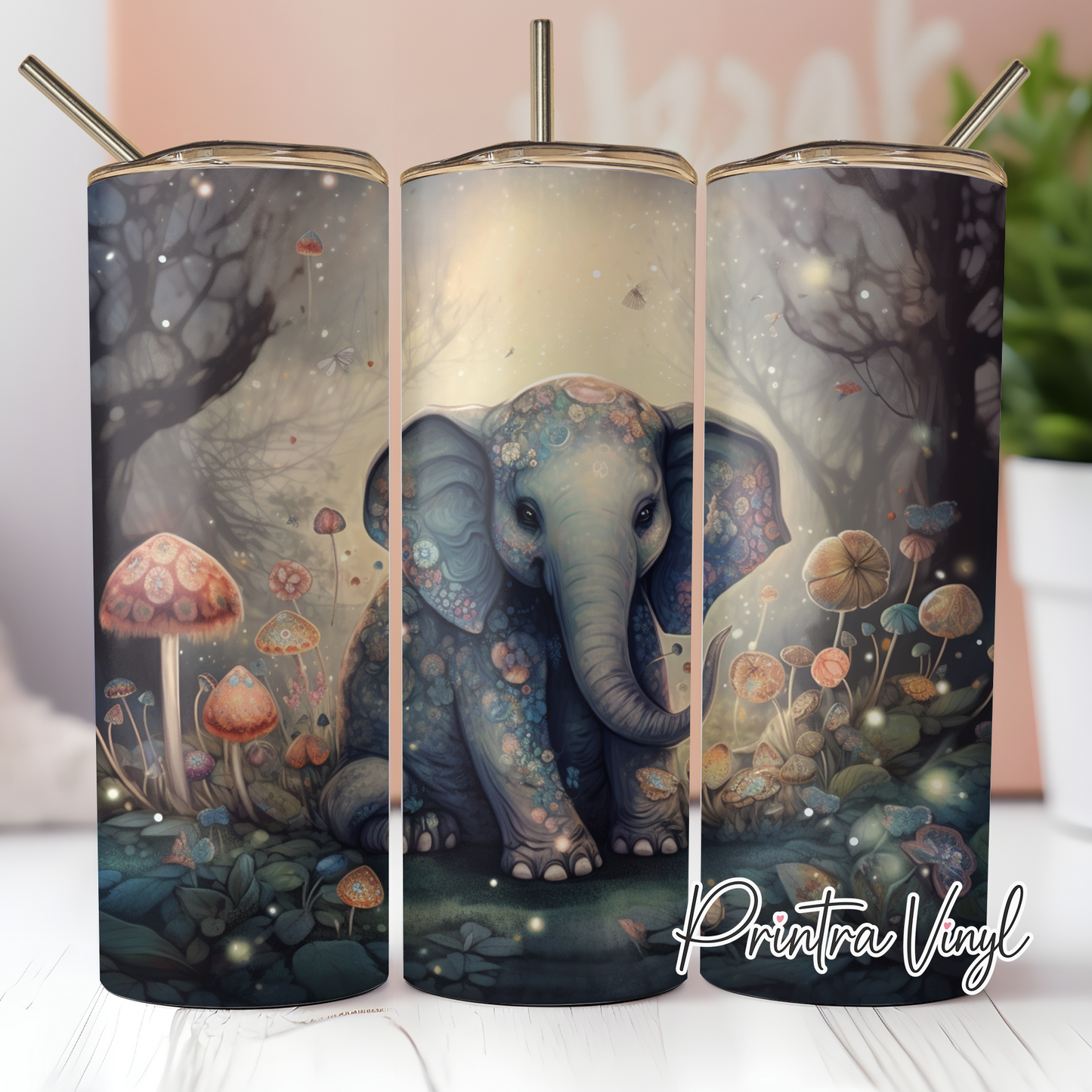 Boho Elephant 02 Tumbler Wrap (TW174)