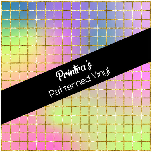 Pastel Gold Grid