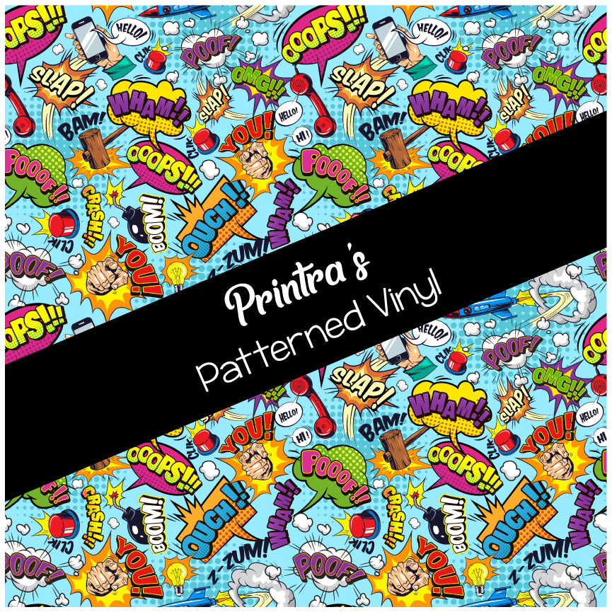 Comic Book #04 Patterned Vinyl Sheet – HTV & Adhesive | Printra Vinyl