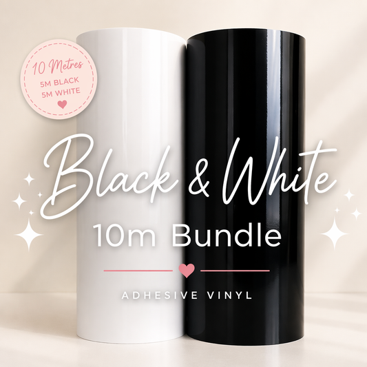 Black & White Adhesive Vinyl Bundle | 10m