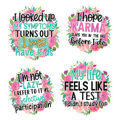 Floral Sarcasm Sticker Sheet
