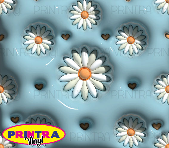 3D Puff Daisies Wrap (TW209)