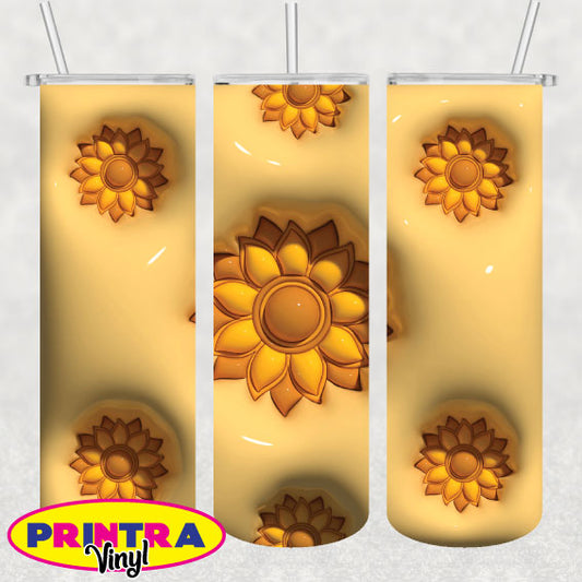 3D Puff Sunflowers Wrap (TW216)