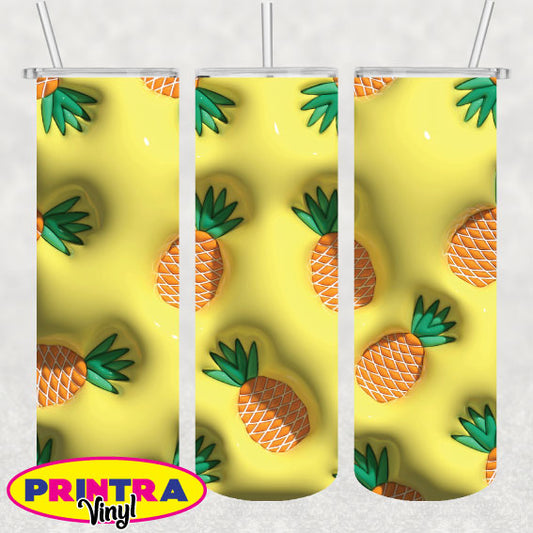 3D Puff Pineapples Wrap (TW213)