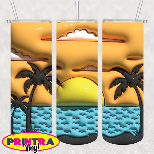 3D Puff Sunrise Wrap (TW217)