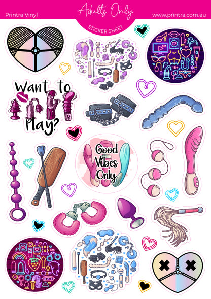 Adults Only Sticker Sheet