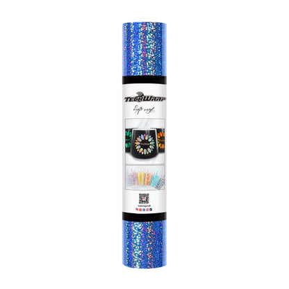 Holographic Sparkle Adhesive Vinyl - BRIGHT BLUE
