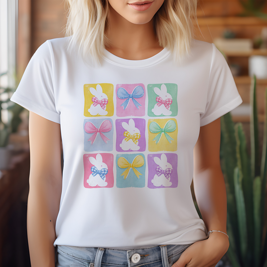 Press-Ready Easter Heat Transfer - Bunny Bows