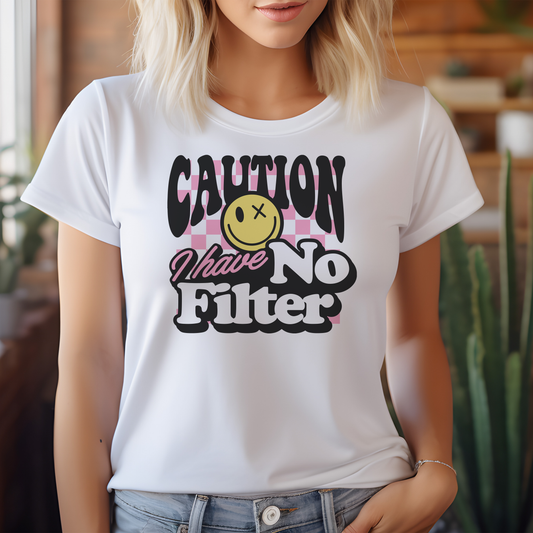 Press-Ready Heat Transfer - Caution No Filter