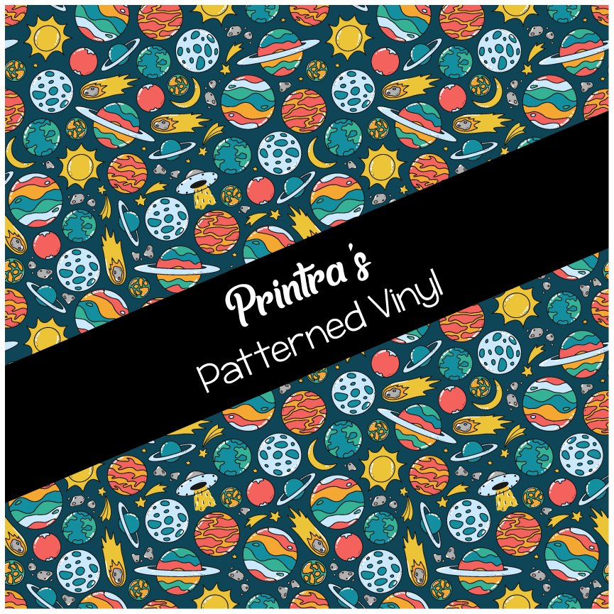 Cosmic Colours Patterned Vinyl Sheet – HTV & Adhesive | Printra Vinyl