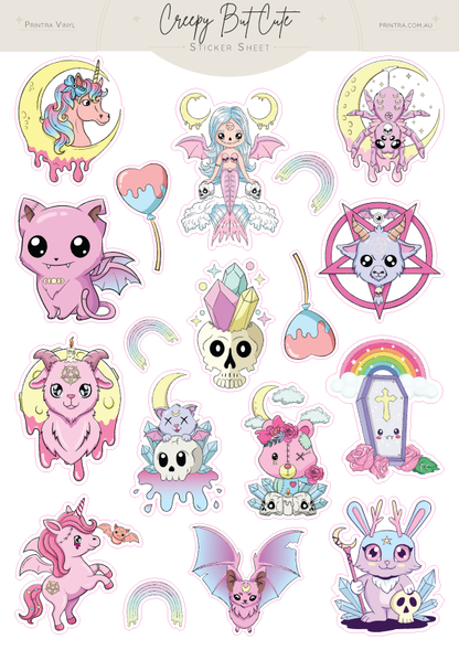 Creepy But Cute Sticker Sheet