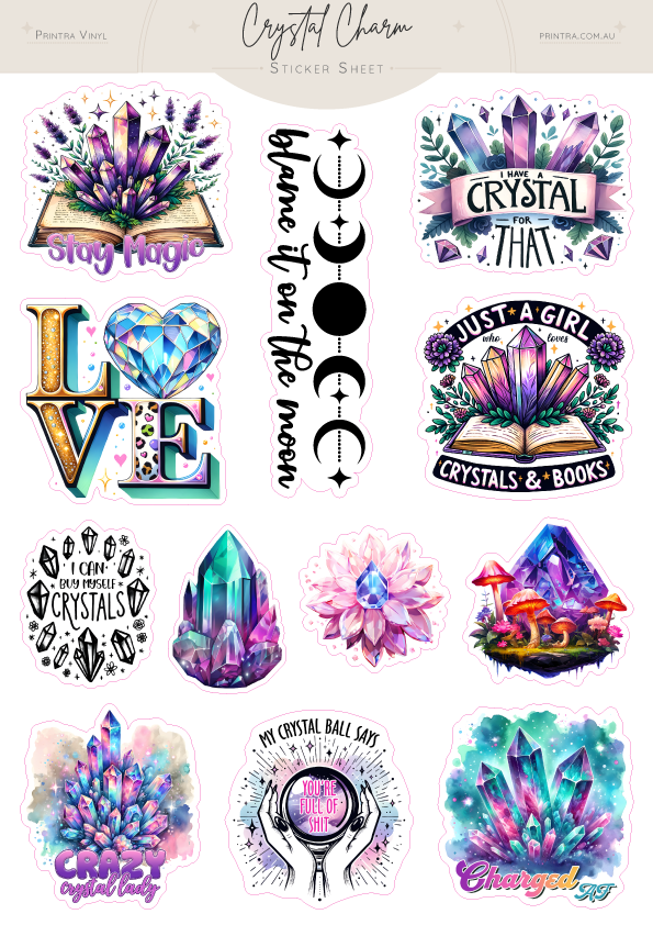 Crystal Charm Sticker Sheet