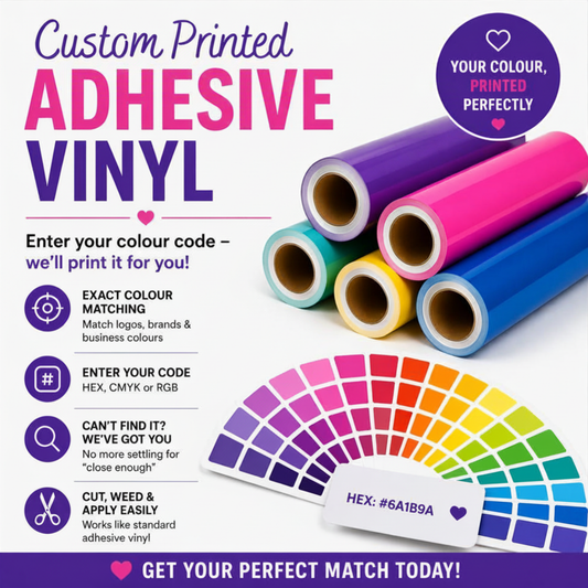 Custom Printed Solid Colour Adhesive Vinyl