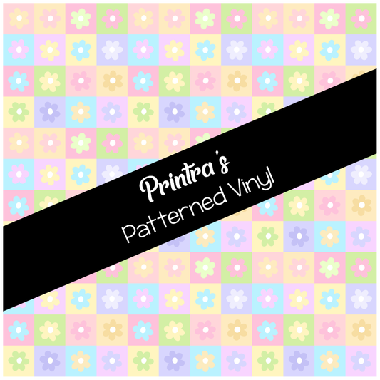 Daisy Squares Patterned Vinyl