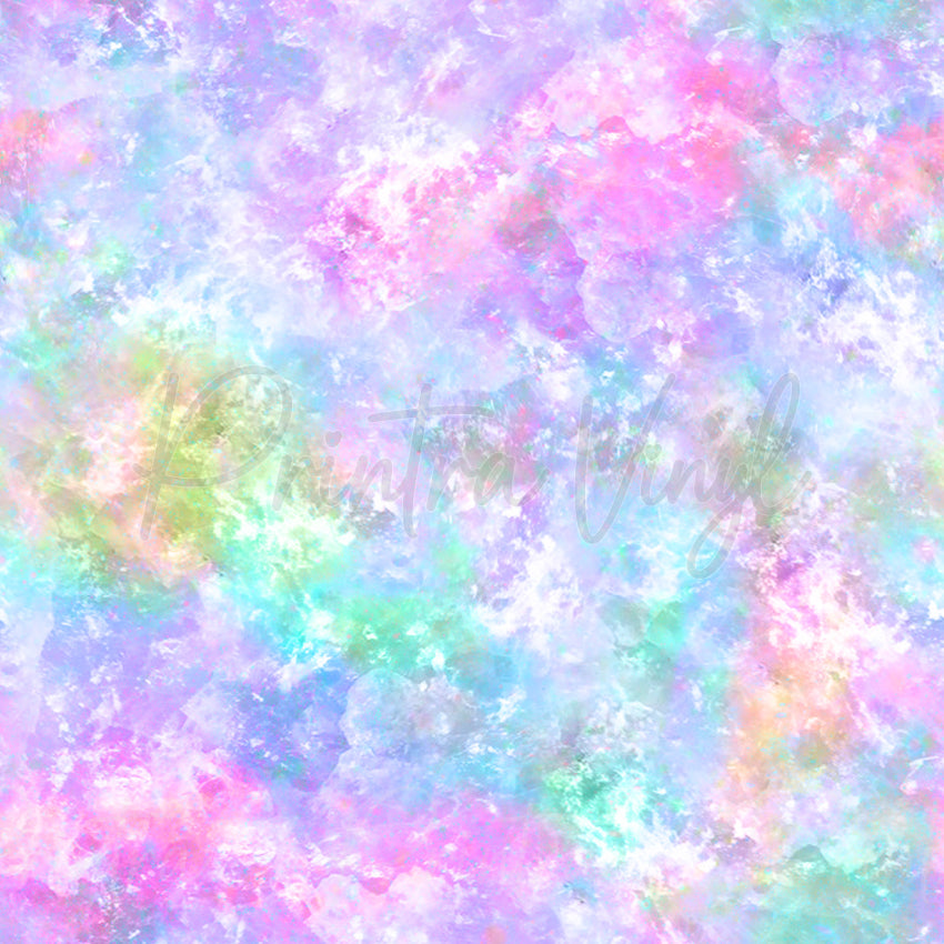 Dreamscapes #06 patterned vinyl featuring dreamy pastel watercolour clouds in soft pink, lavender, aqua, mint and blue tones with an ethereal abstract background.
