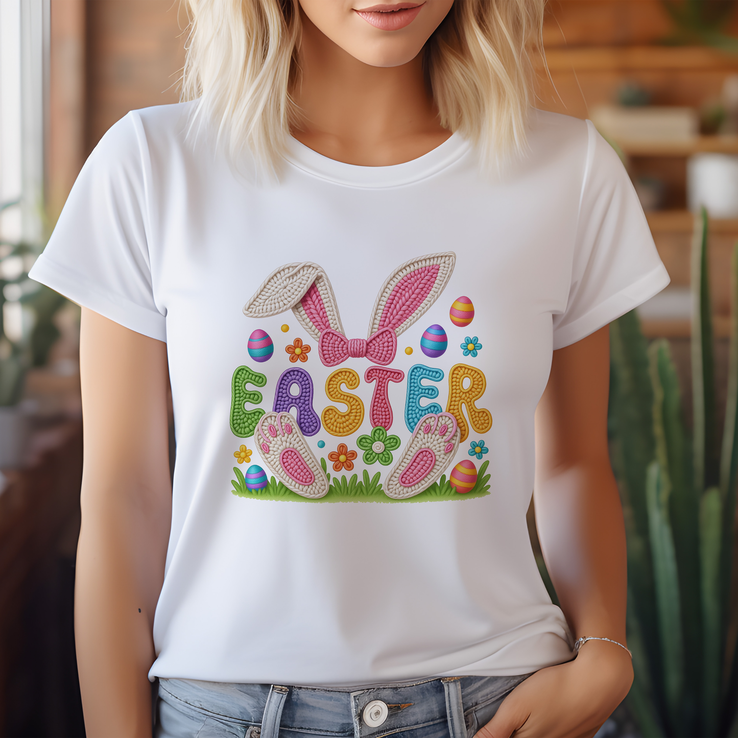 Press-Ready Easter Heat Transfer - Easter Yarn