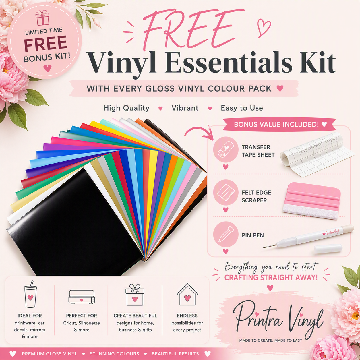 Gloss Vinyl Colour Pack | Sheets