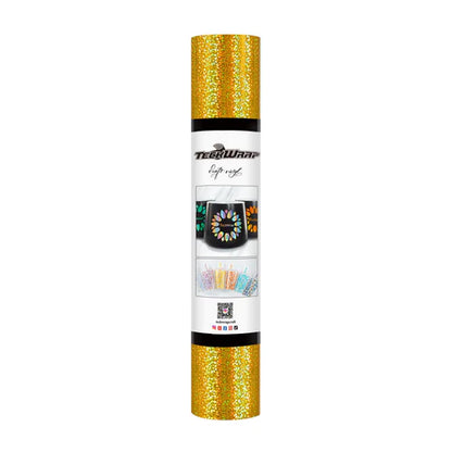 Holographic Sparkle Adhesive Vinyl - GOLD