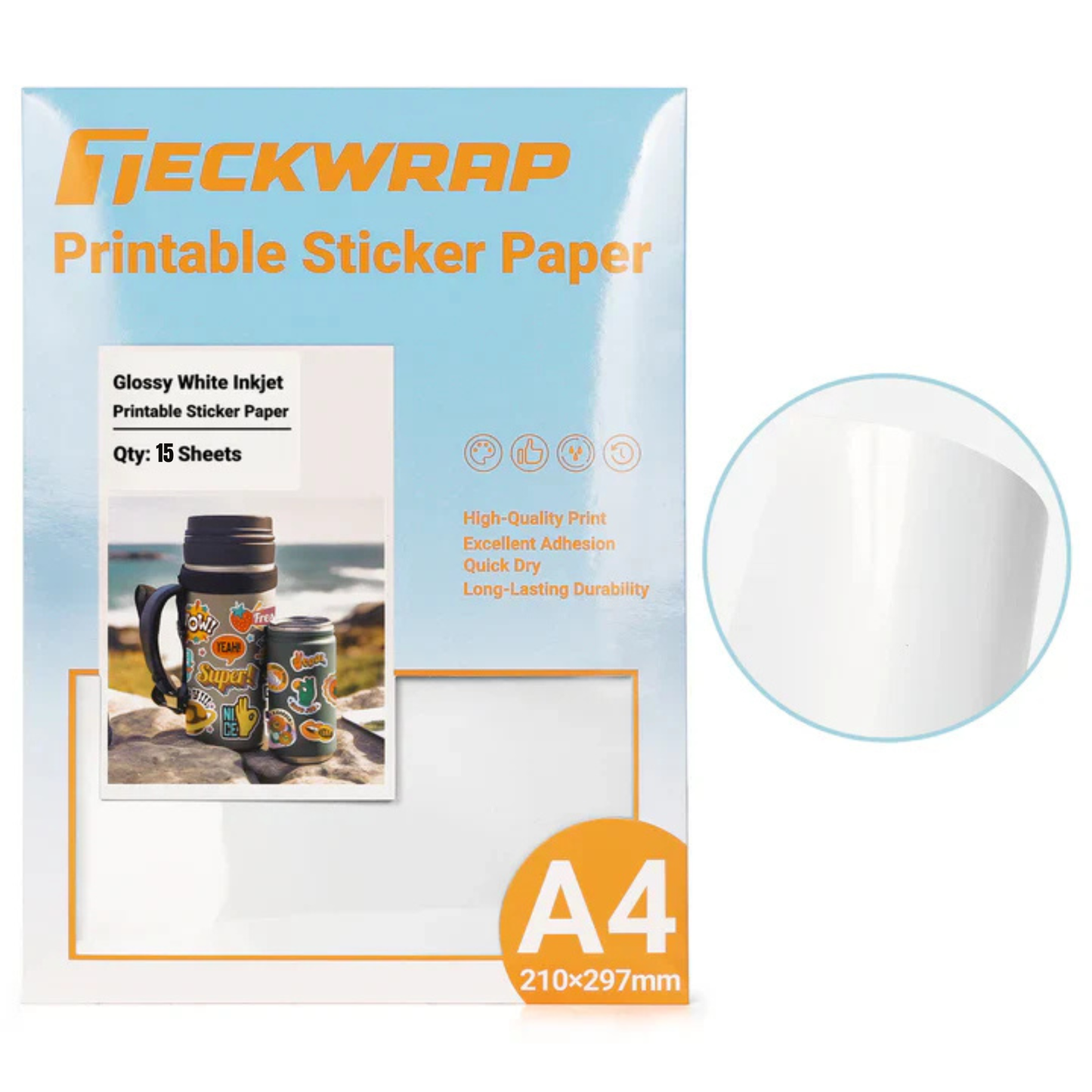 TeckWrap Printable Sticker Paper - GLOSSY WHITE