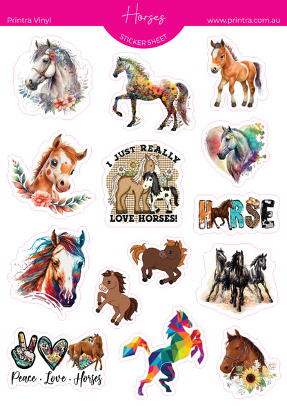 Horses Sticker Sheet
