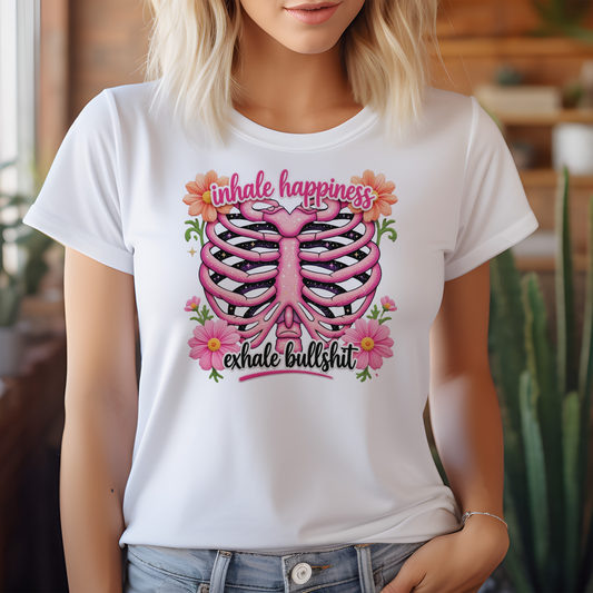 Press-Ready Heat Transfer - Inhale Happiness