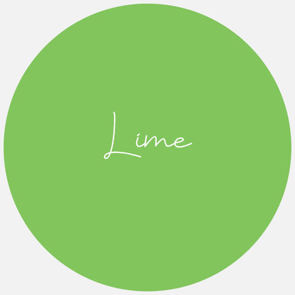 Green circle with the word 'Lime' written in the center, indicating the color of the vinyl film.